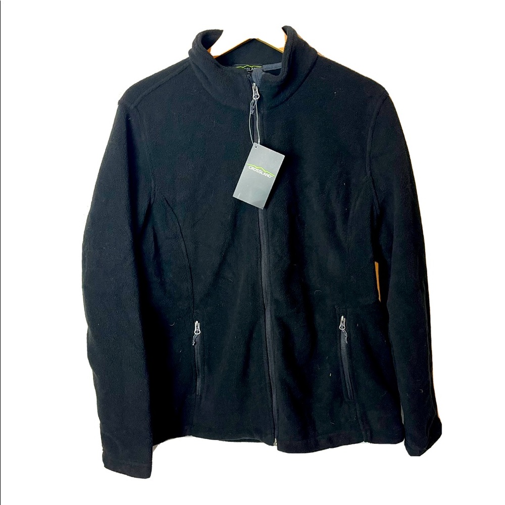 Crosslands fleece full zip jacket black women’s size XXL New NWT